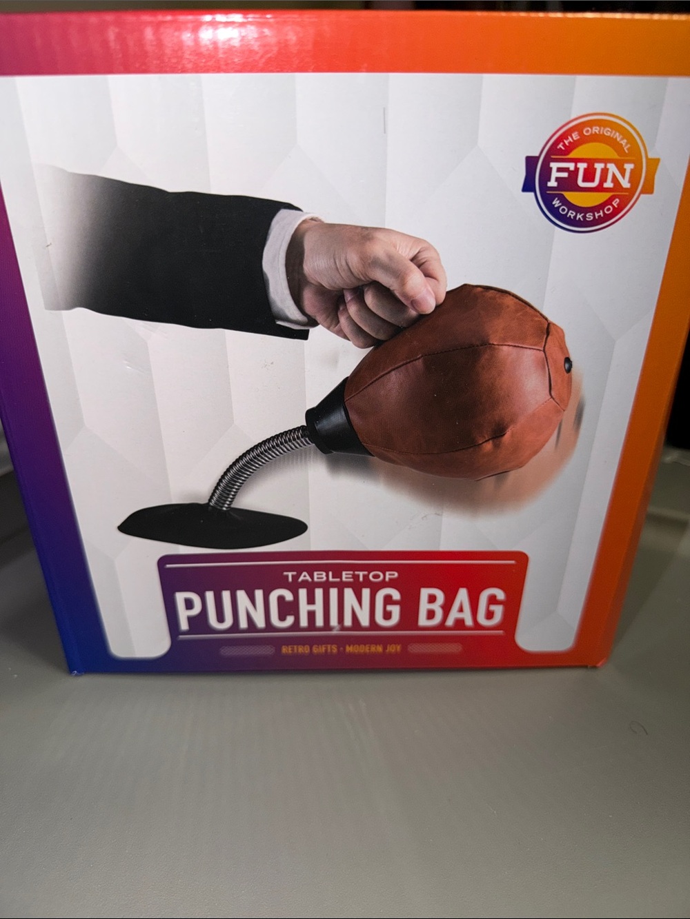 Workshop Republic Clothing Brown Punching Bag with Black Base